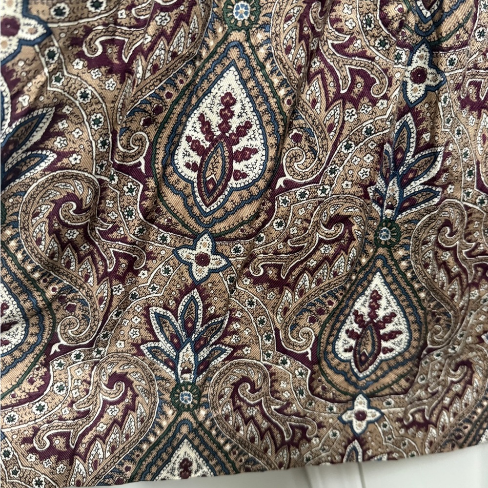 Vintage 90s Talbots Long Pleated‎ Paisley Skirt Women’s 16 Midi USA whimsygoth - Picture 12 of 16